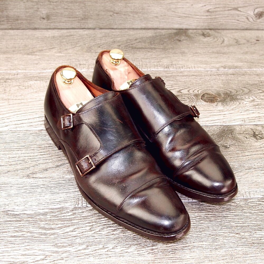 Allen Edmonds MORA 2.0 Monkstrap 9.5 D Brown * add $15 new Cedar Trees